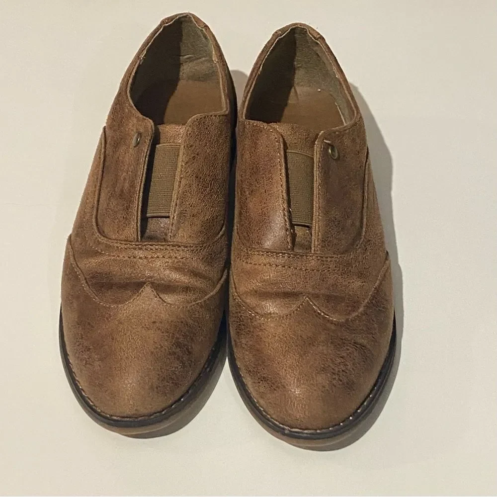 Bullboxer B52 Slip On Leather & Suede Wing Tip Loafers Women's Size 7.5